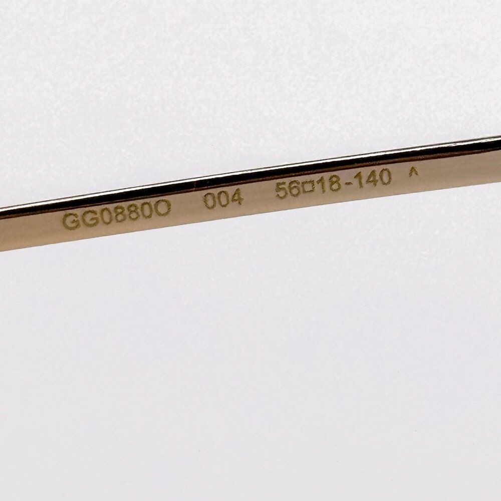 NEW GUCCI GG0880O 004 WOMEN GOLD EYEGLASSES GUCCI - Picture 9 of 11